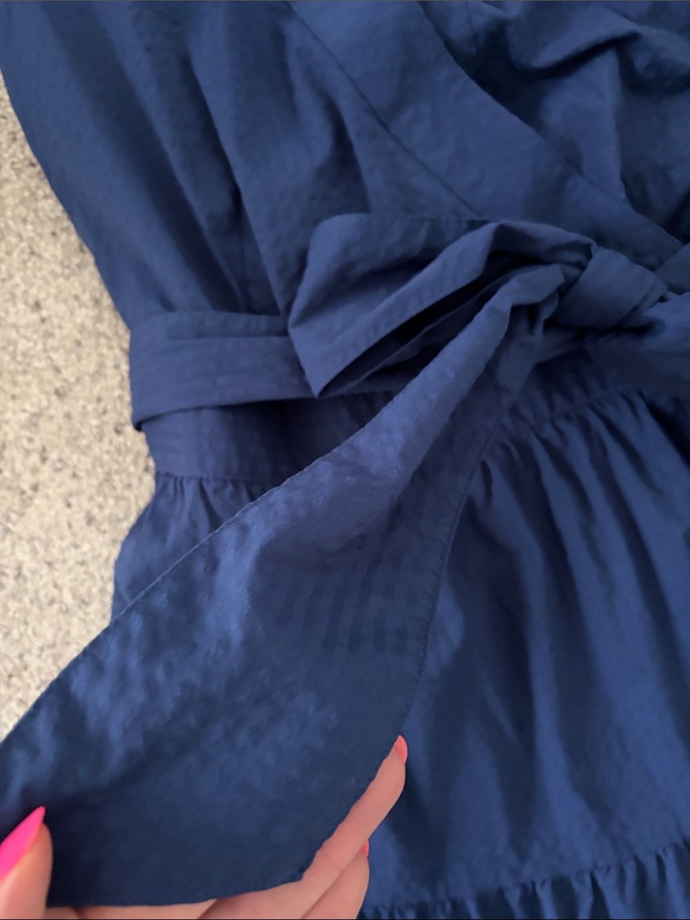 Vineyard Vines Navy Sleeveless Wrap Tiered Midi Dress - Picture 4 of 6
